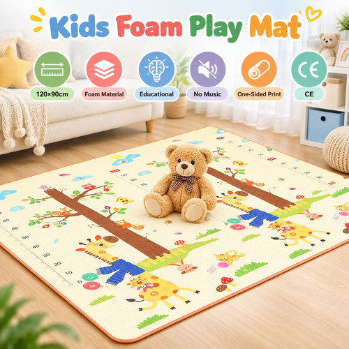 Soft baby play mat 120x90cm - mat,