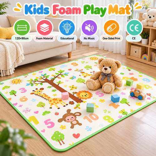 Soft baby play mat 120x90cm - baby,